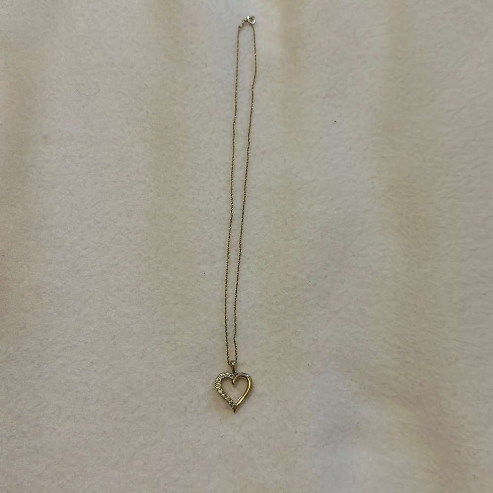 Sterling Silver with gold plating heart necklace.